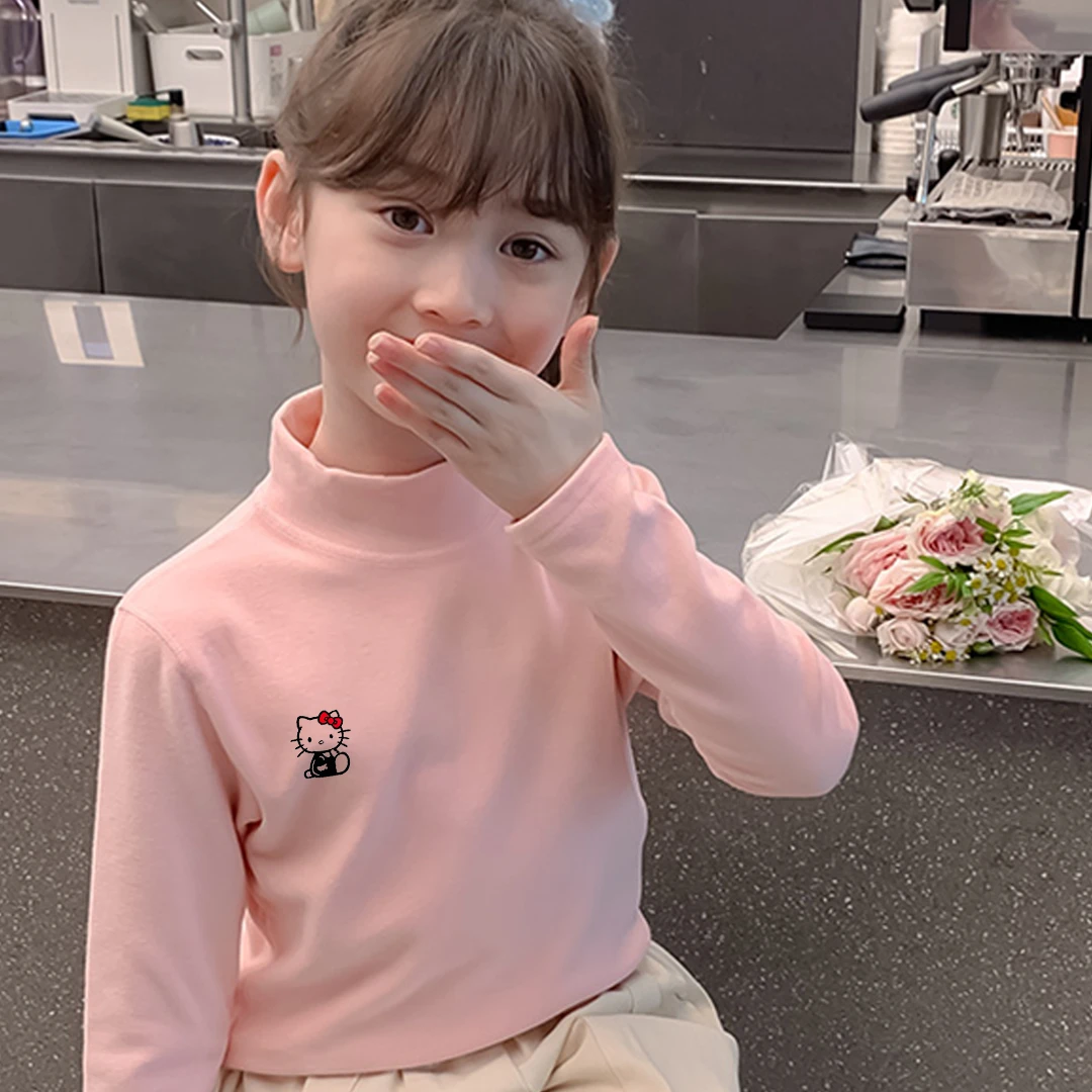 女童打底衫内搭洋气春季爆款儿童保暖上衣2025新款春秋男童T恤
