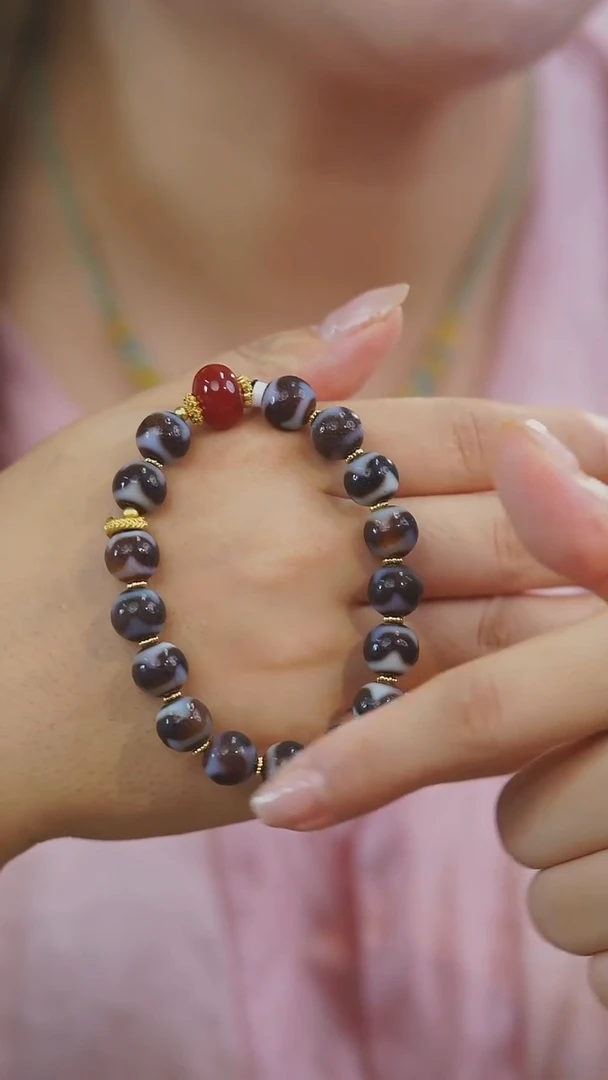 玛瑙/玉髓手串未镶嵌多样性发其一