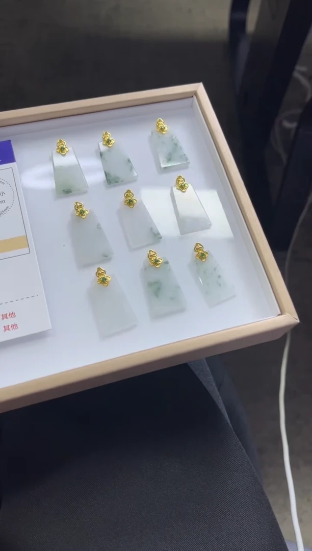 颈饰银S925镶嵌翡翠V440 /多样性发一件/配绳子