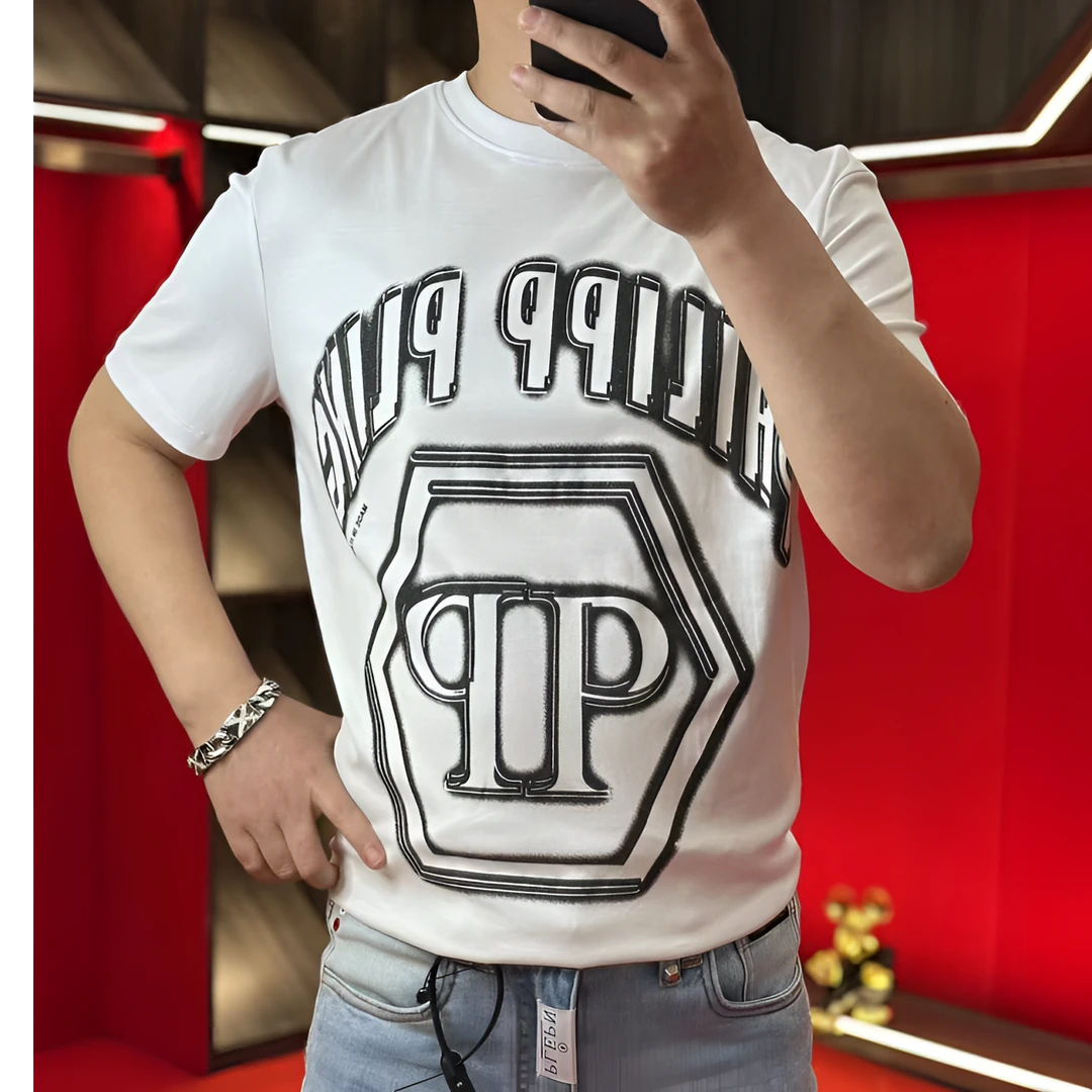 PP正品25新款潮牌液氨棉高品质欧货字母印花时尚潮流T恤衫256815