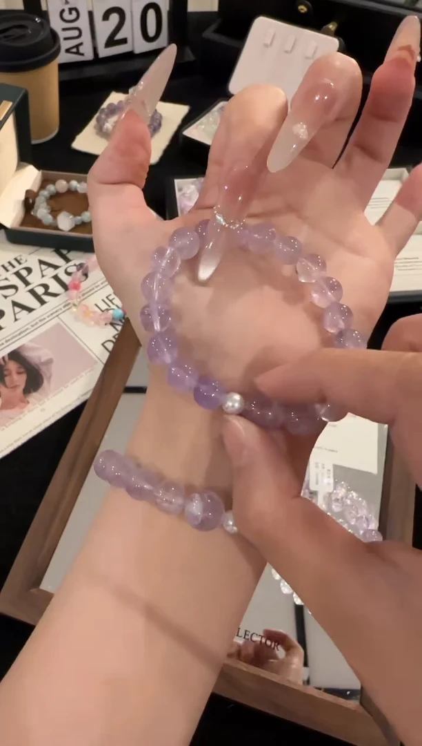 水晶手链合金紫水晶x2318