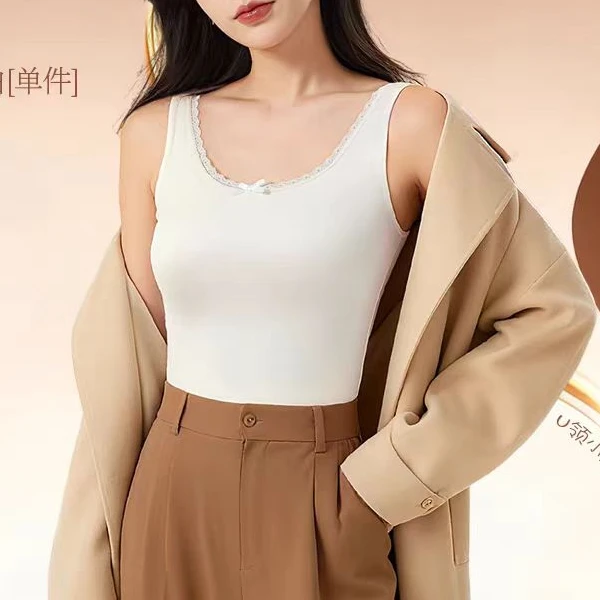 【玲姐专属】山茶花香氛女生保暖背心10A内穿外搭带胸垫0027