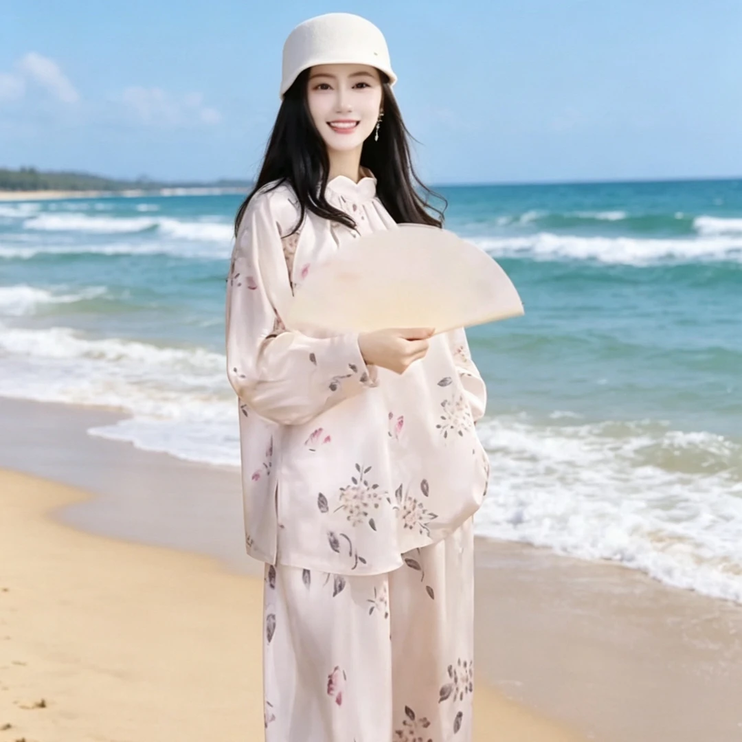 「且听风吟」丽古龙 桑蚕丝 手工原创设计感百搭国潮女装汉服上衣