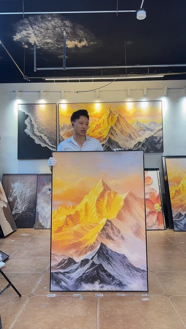 90*130 日照金山 黑框