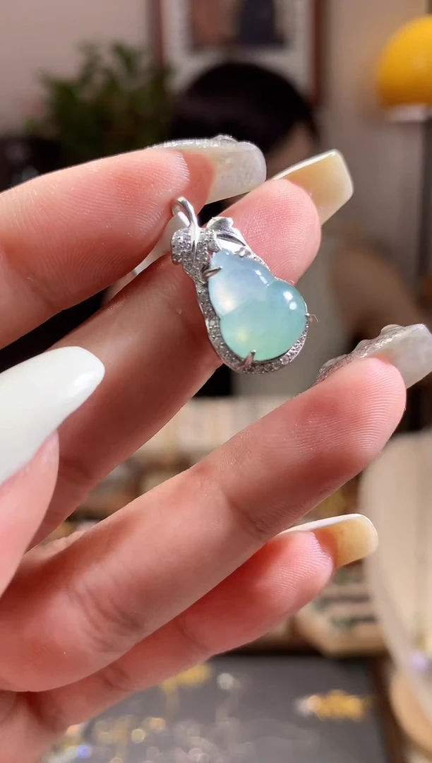 翡翠银S925镶嵌吊坠(不含链)吊坠