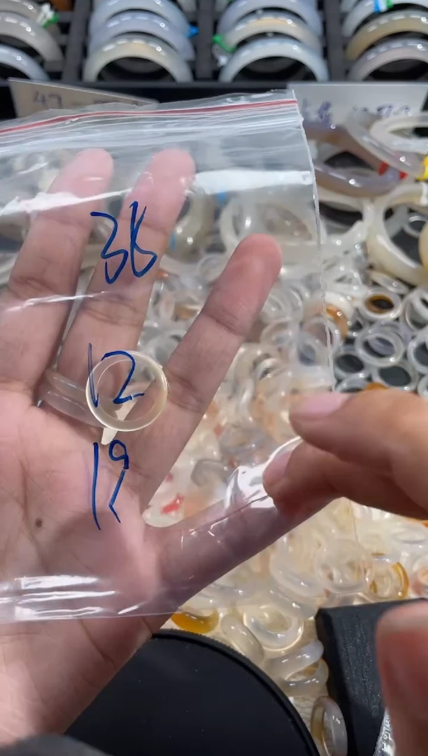 玛瑙/玉髓戒指未镶嵌35