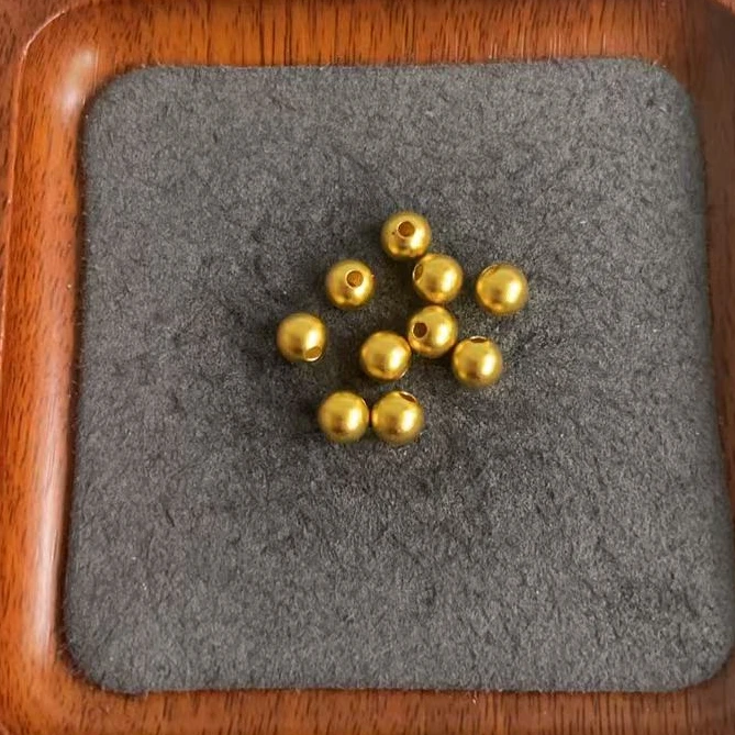 足金999 卡6古法金珠手链