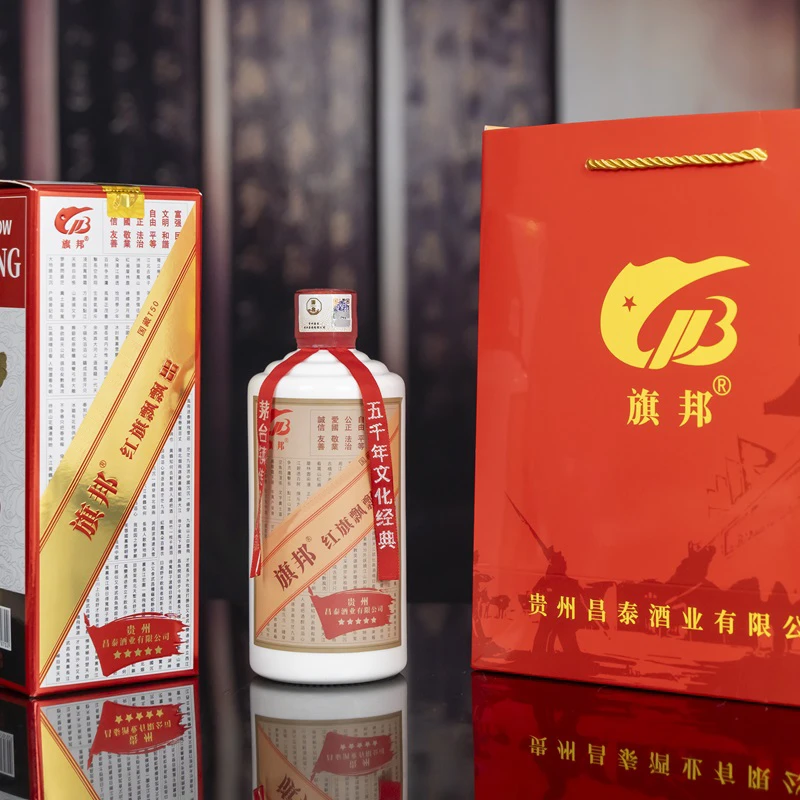 旗邦旗邦红旗飘飘酱香型白酒53度500ml53度