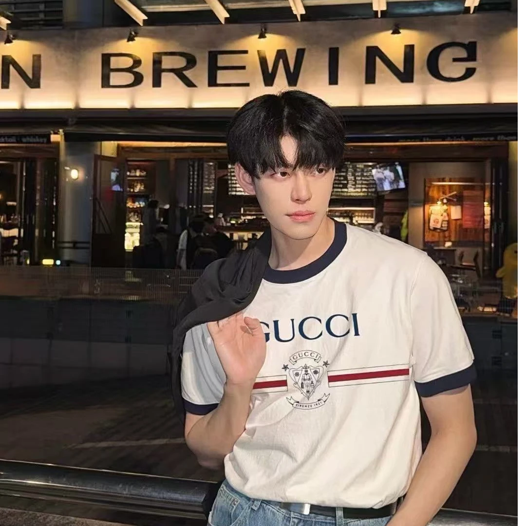 99新 GUCCI/古驰 Gucci古驰男女同款印花短袖T