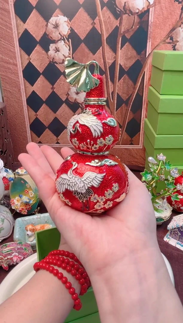 锌合金珐琅彩首饰盒摆件默认微瑕不退不换～