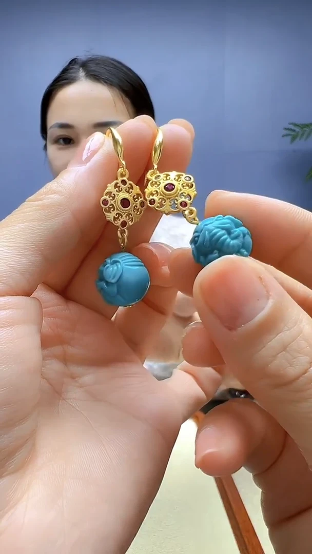 查罗石14K金镶嵌颈饰随昔diy颈饰