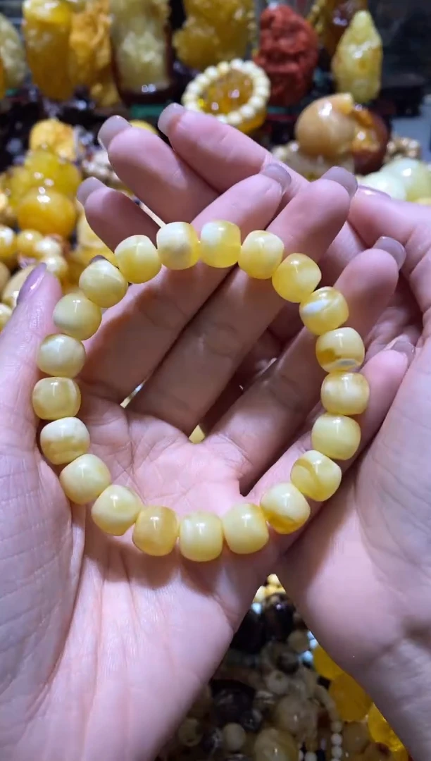 裸石蜜蜡未镶嵌精工老型手串