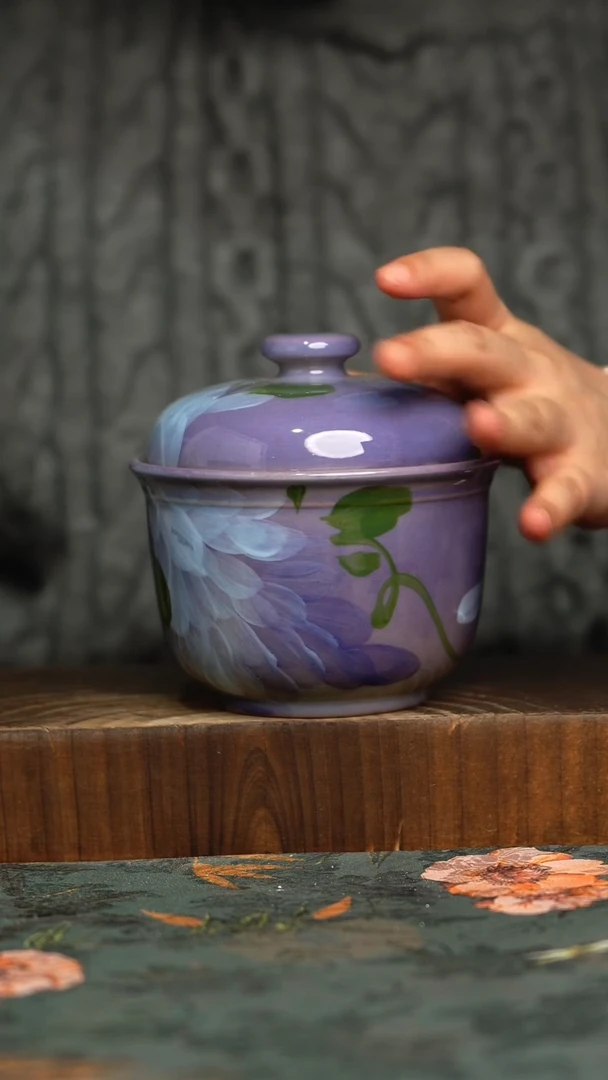 杯釉下彩手工手绘同款陶器