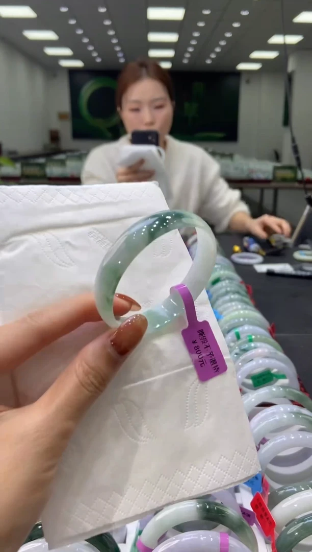 未镶嵌手镯翡翠王*兰0040766