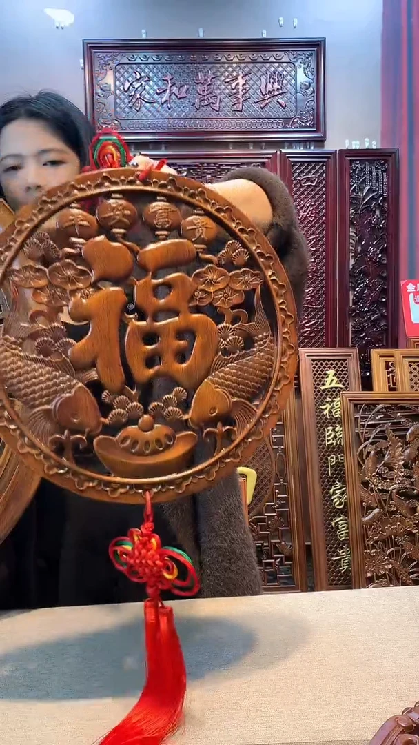 香樟木木雕款香樟木38公分平安富贵