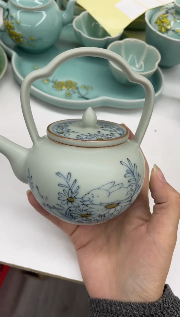 手工彩绘  慧仙青瓷 龙泉青瓷大促