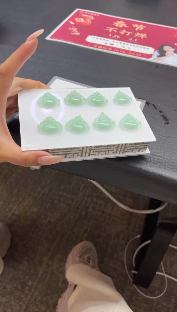 【闪购商品】翡翠颈饰18K金镶嵌V41 多样性发一件/配绳子