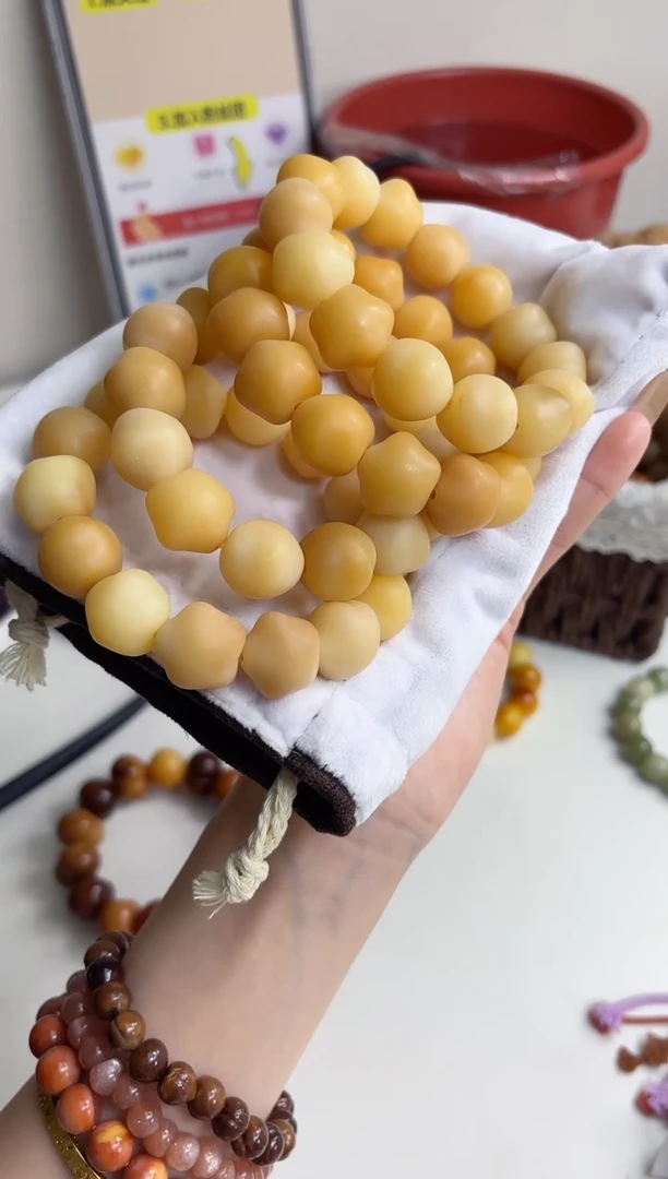 手串菩提根/象牙果沐l61干磨五角星17mm手串随机