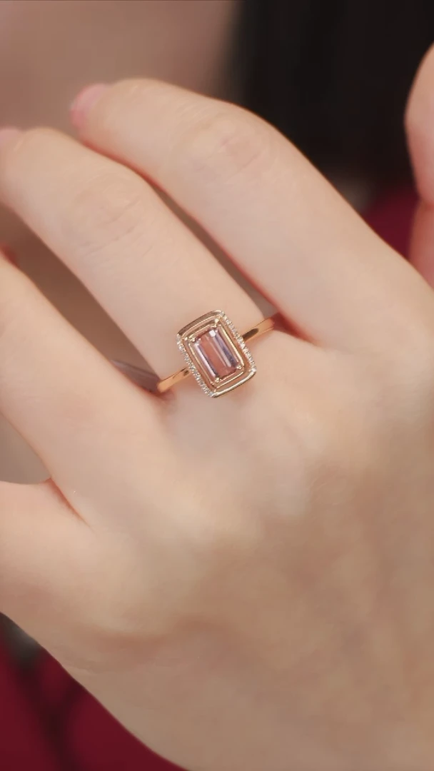 18K金镶嵌戒指碧玺2【】