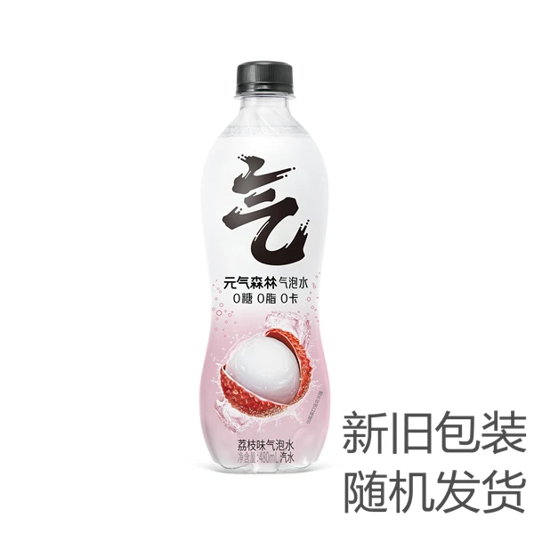 元气森林 无糖荔枝苏打气泡水（新老包装随机发） 480ml/瓶