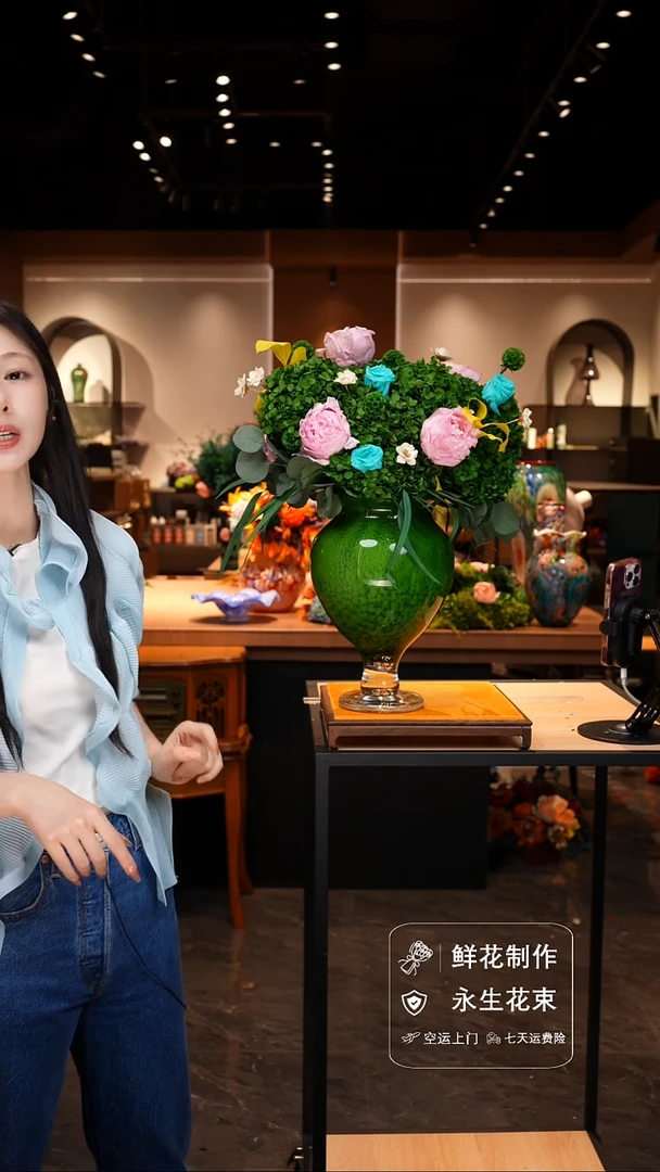 琉璃手工艺品手工花器花束空运包邮送货上门-以图片为准