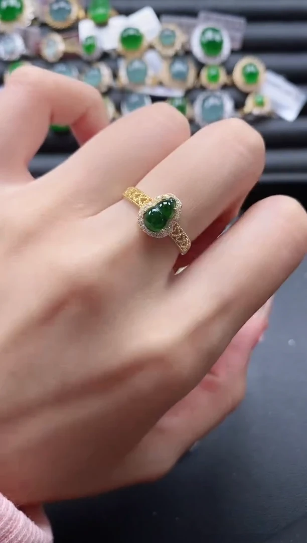 【闪购商品】翡翠戒指银S925镶嵌15151