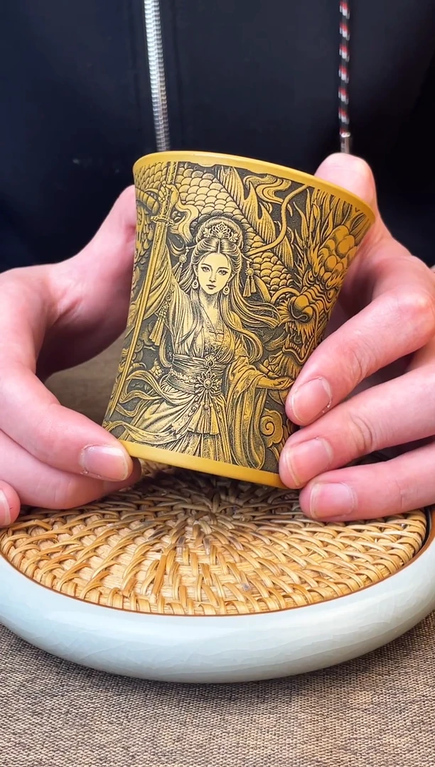 龙姬 黄金朱泥主人杯