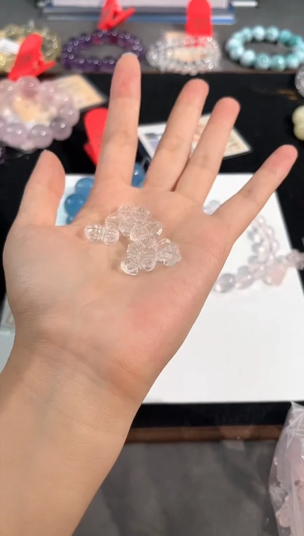 水晶手链未镶嵌43号利姆利亚白水晶金刚杵单颗配件