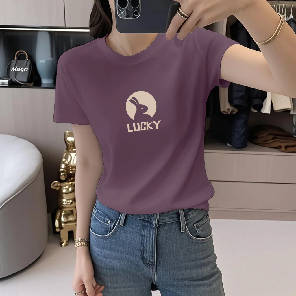 2025年新款短袖t恤女夏季韩版宽松体恤打底减龄显瘦中年时尚上衣