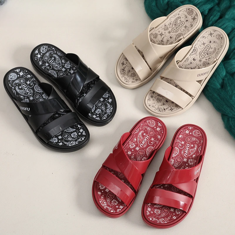 高端新款厚底复古摩登时尚厚底女拖鞋软底防滑居家室内外穿7185-2