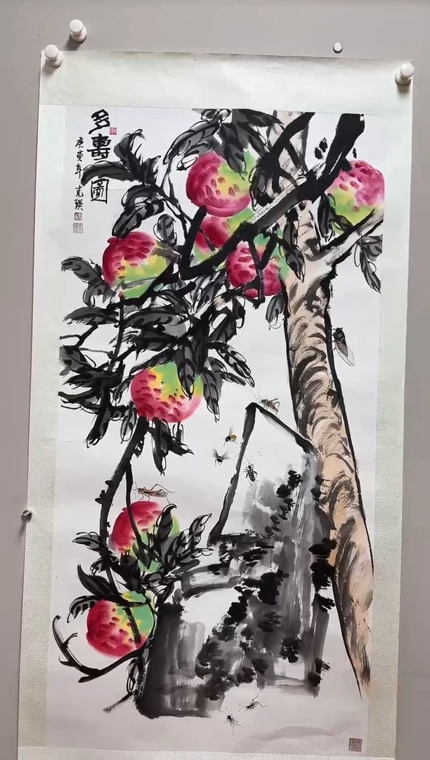 国画李克瑛-国画草虫8平尺