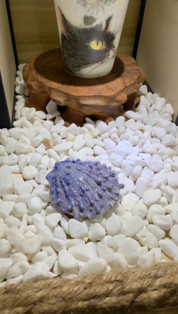 拾泥手工贝壳香插摆件