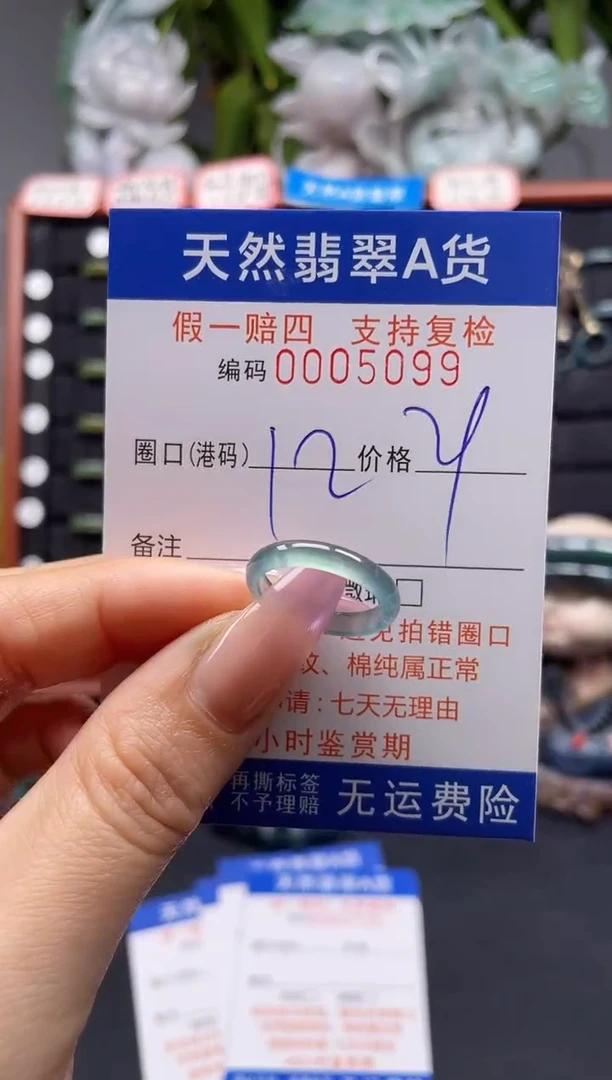 未镶嵌戒指翡翠12*5099