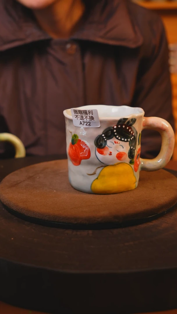 【闪购商品】瓷片景德镇手绘瓷器高温釉下彩--微瑕