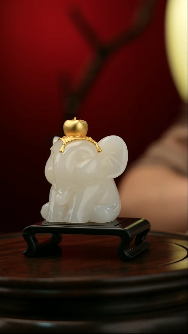 玉【心想事成】天然玉石摆件
