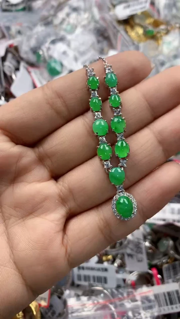 银S925镶嵌戒指翡翠333    10