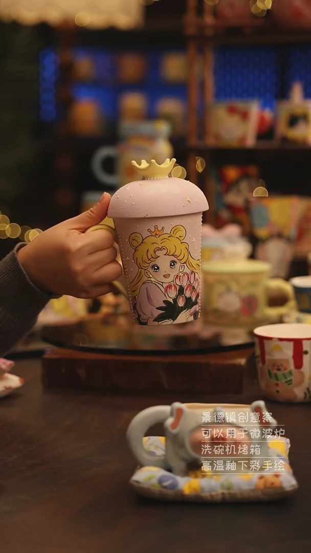 陶瓷景德镇可爱陶瓷釉下彩绘设计师款