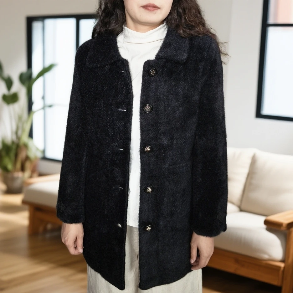 11727-妈妈冬季外套女外套中长款毛呢大衣冬季外穿【五楼办公室】