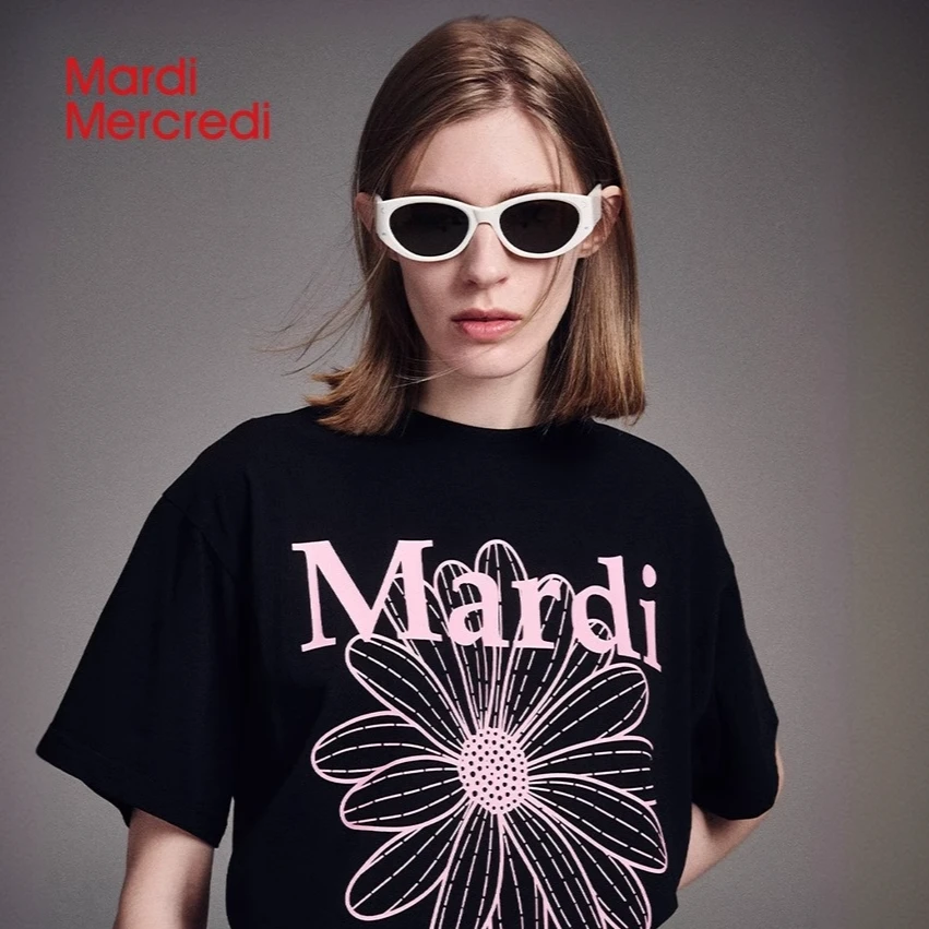 MardiMercredi【双11好物】雏菊印花优雅短袖休闲百搭时尚GH