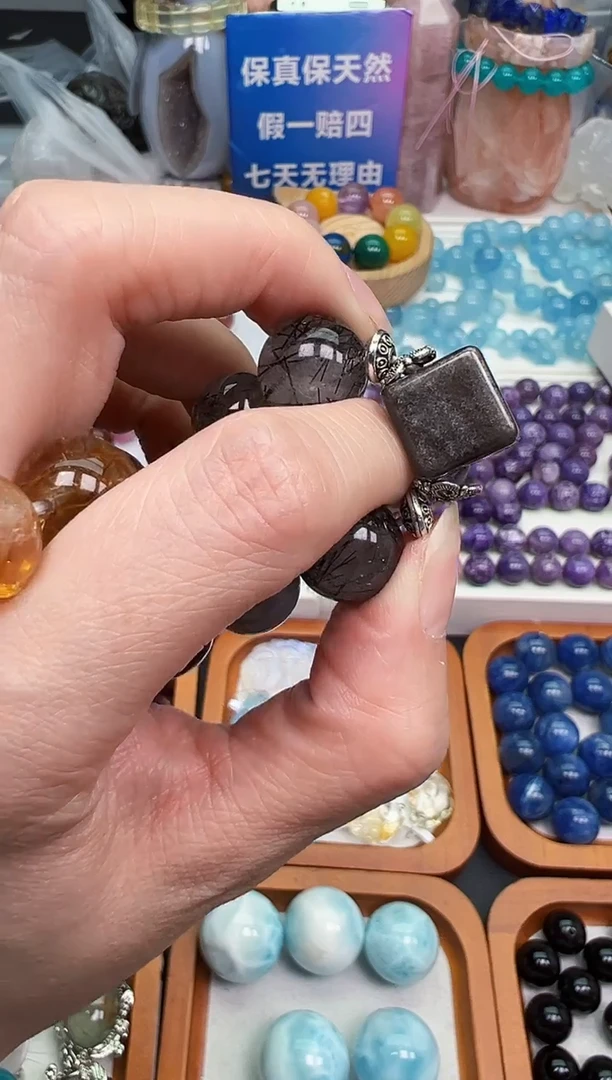 未镶嵌黑曜岩颈饰1a多样性发其一/12.28/一单一颗