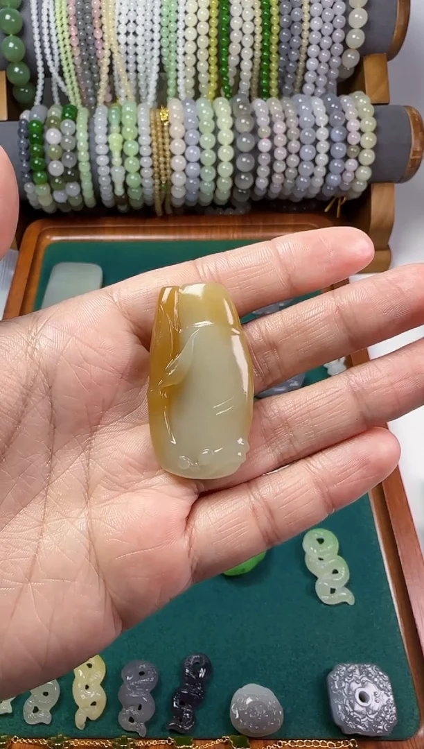 【闪购商品】和田玉无未镶嵌新疆和田玉且末糖竹节吊坠