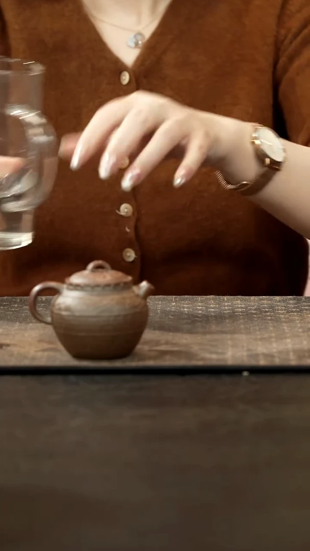 茶壶紫砂柴烧青铜律小瓦罐100cc