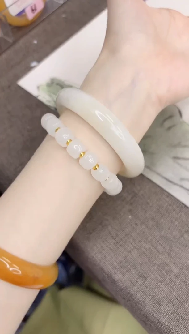 石英质玉手镯未镶嵌299-财气镯-圈口58