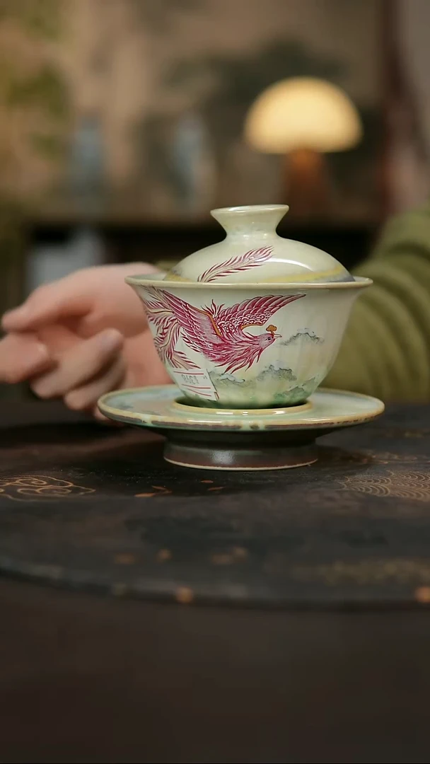 景德镇陶瓷杯碗柴烧多人