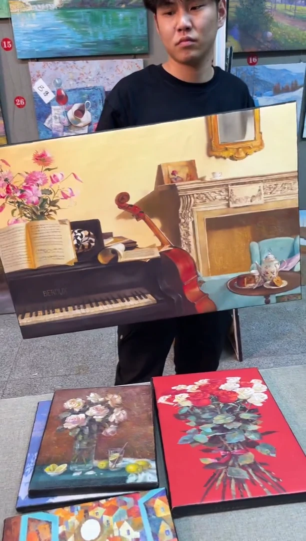 俄美协原创油画作品50*80