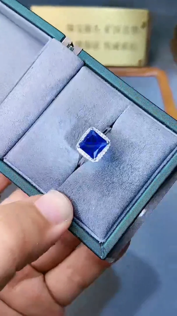 【闪购商品】蓝宝石戒指银S925镶嵌354