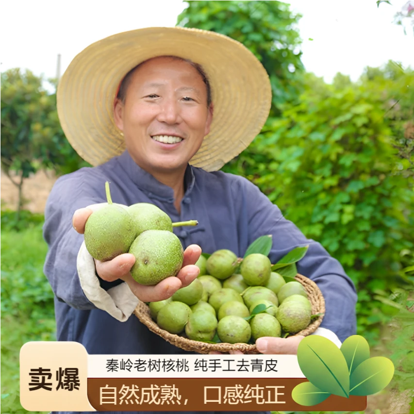 去青皮新鲜核桃大果薄壳脆甜营养美味老人小孩孕妈妈可吃