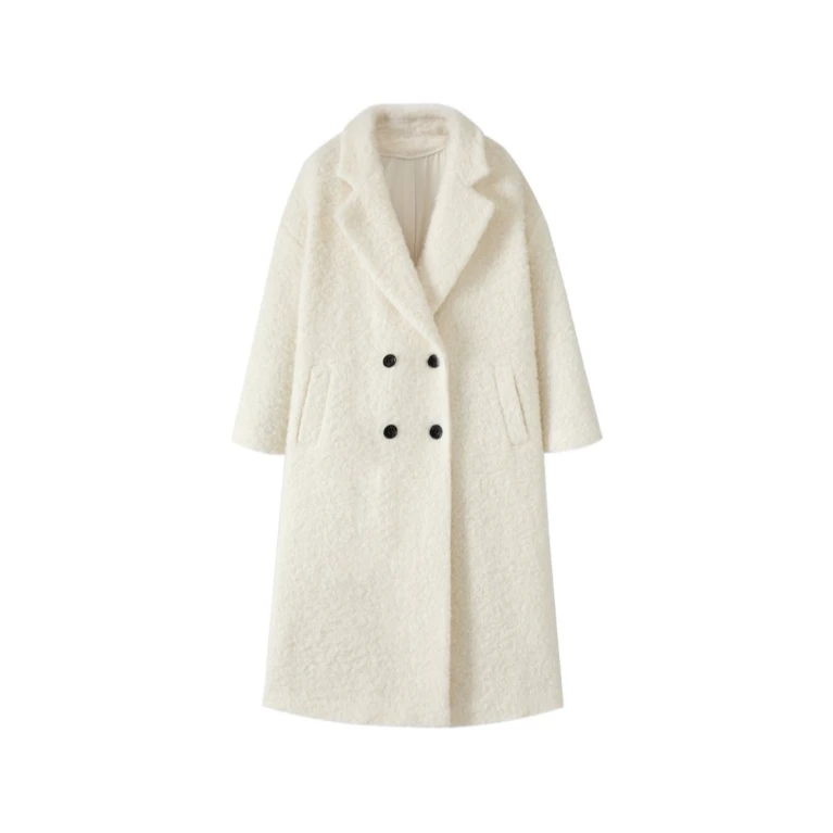 【ZEYIJIA】中长款时尚外套长款毛呢外套双面呢落肩袖女翻领WZ-9876