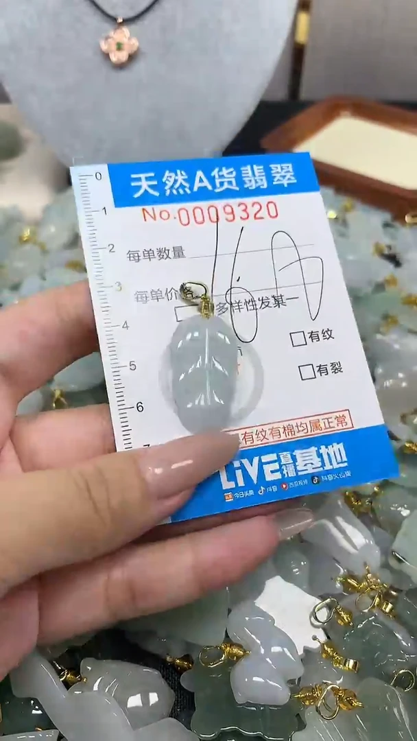 翡翠未镶嵌颈饰净货挂件-9320