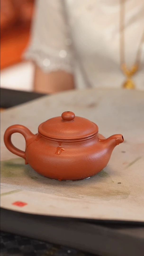 茶壶紫砂全手 大红袍 仿古 160cc